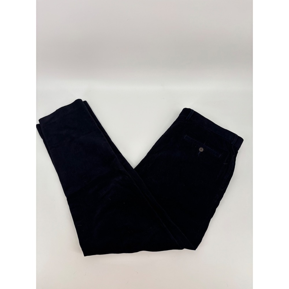 Lauren Ralph Lauren Mens Navy Blue Corduroy Pants 36x32 Cotton Trousers 0683